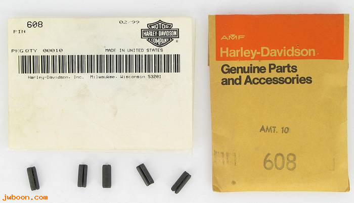        608 (     608): Roll pin, 3/16" x 1/2" - chain cover - NOS - FLT,FLHT,FLHR,XL