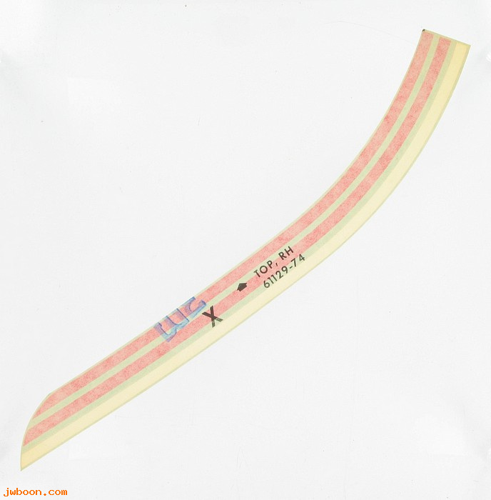   61129-74 (61129-74 / 21705): Decal / Trim, gas/fuel tank side, upper right - NOS - SX 175 1974
