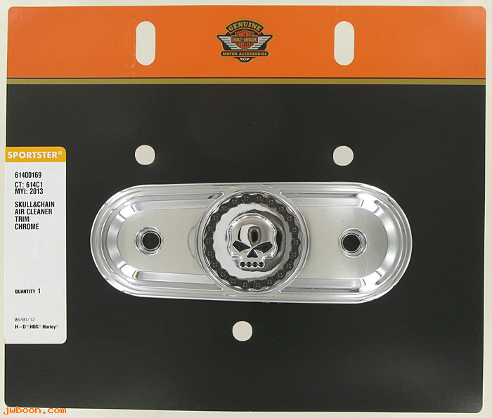   61400169 (61400169): Trim, air cleaner - Skull & Chain collection -NOS- Sportster '04-