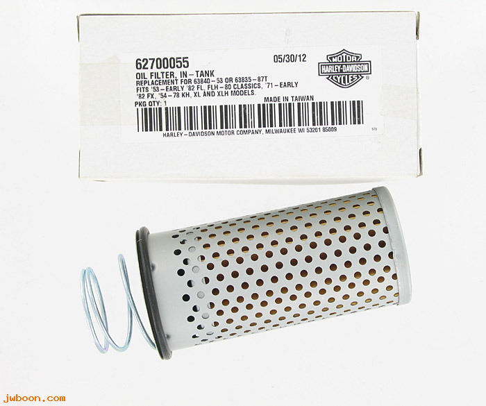   62700055 (63840-53 / 63835-87T): Oil filter - in-tank - NOS - FL 53-82. FX 71-82. KH, XL 54-78