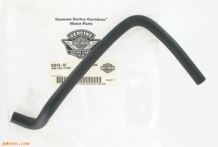   63515-92 (63515-92 / 27548-96Y): Oil hose, tank to pump / Breather hose -NOS- Softail 92-99. Buell