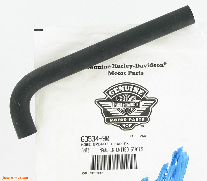   63534-90 (63534-90): Hose, breather - NOS - FXD, Dyna '91-'98