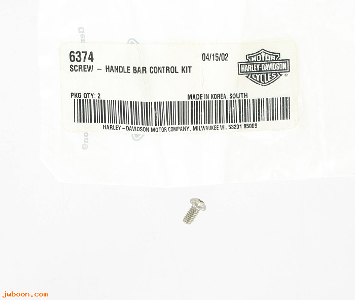       6374 (    6374): Screw - handlebar control kit - NOS
