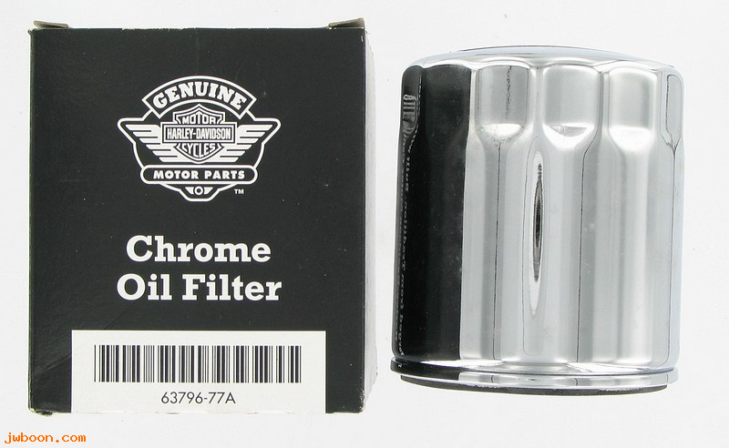   63796-77A (63796-77A): Spin-on oil filter - NOS - FLT,FLHT 80-98. Softail. XL 84-