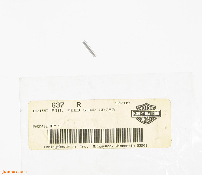        637R (     637R): Drive pin, feed gear - NOS - XR750, in stock
