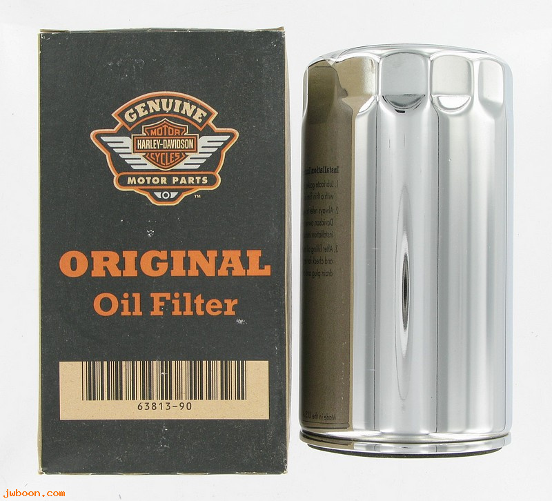   63813-90 (63813-90): Spin-on oil filter - extra long - NOS - FXD, Dyna '91-'98