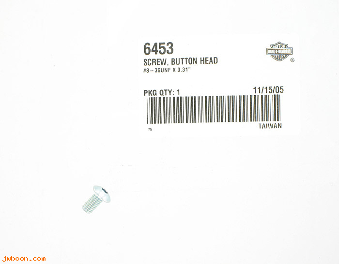       6453 (    6453): Screw, 8-36 x 5/16" hex socket button head - billet bars - NOS