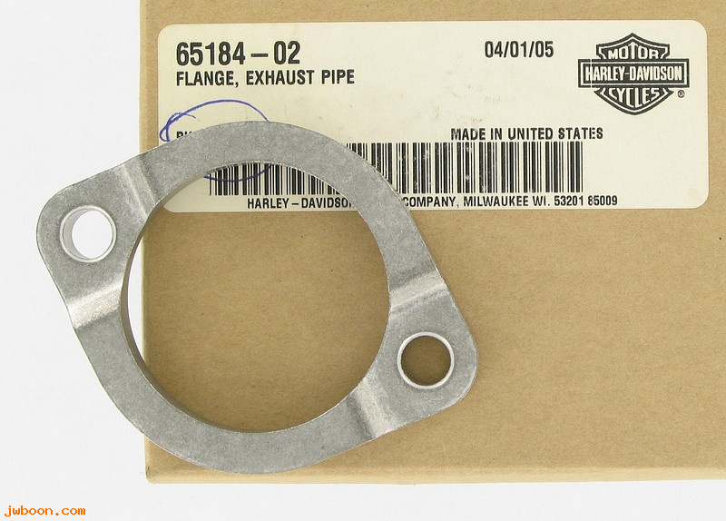   65184-02 (65184-02): Flange,exhaust pipe - NOS - Sportster XL.FXD,Dyna. Softail. Buell