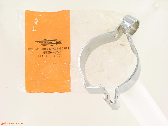   65254-75P (65254-75P / 24318): Clamp, muffler support - NOS - Aermacchi, SS175 1976. SS250 75-76