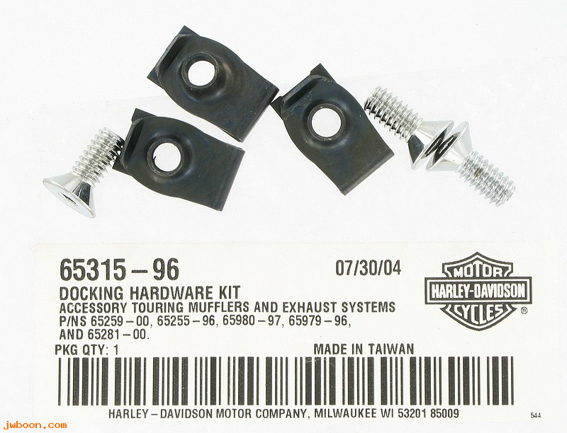   65315-96 (65315-96): Hardware pack kit, end cap - NOS - Touring. Softail