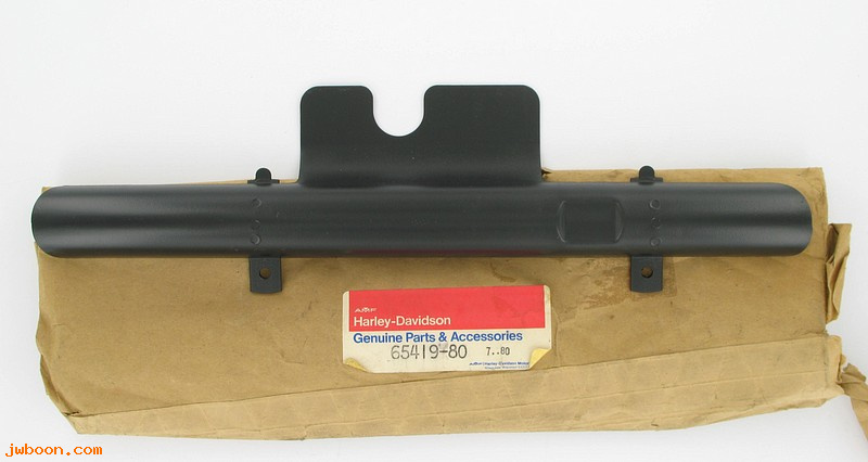   65419-80 (65419-80): Heat shield, cross-over pipe - NOS - Sportster ironhead XL L'80