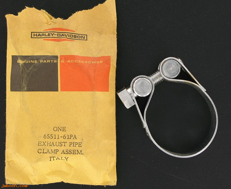   65511-61PA (65511-61PA): Exhaust pipe clamp  ('69 and later hi-rise) - NOS - Sprint
