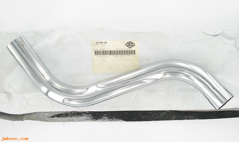   65798-86 (65798-86): Exhaust pipe - left - NOS - FXRD 1986. Police, FXRP '86-'92