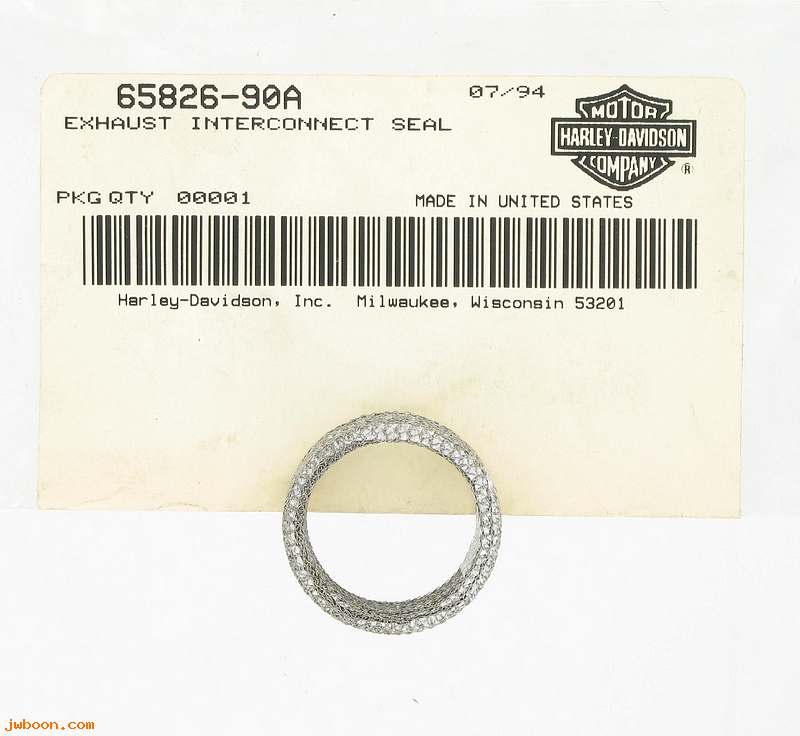   65826-90A (65826-90A): Seal - interconnect exhaust - NOS - FXD,Dyna 91-02.Softail 00-02