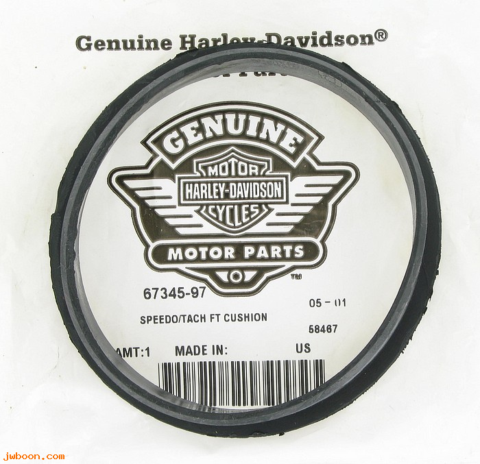   67345-97 (67345-97): Front cushion, speedo/tachometer - NOS - FXD 99-05. XL1200 '98-