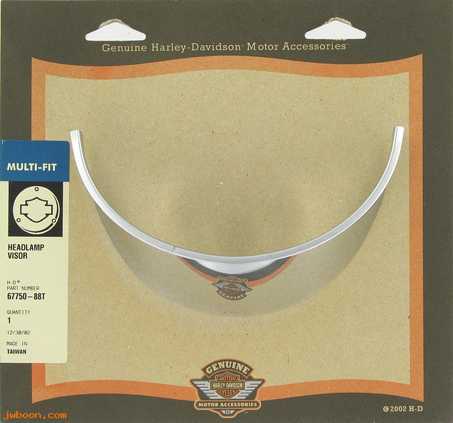   67750-88T (67750-88T): Headlamp visor fits 5 3/4" headlight - plain - Eagle Iron - NOS