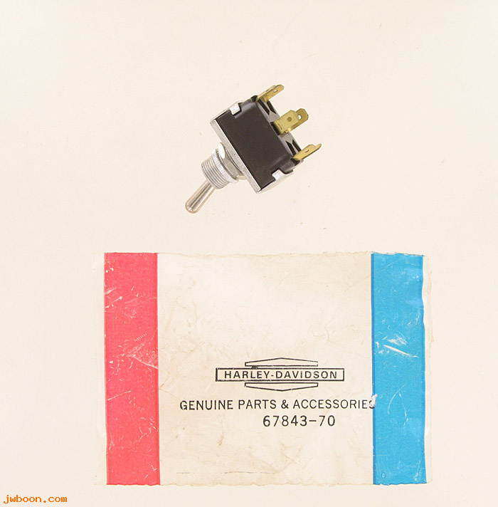   67843-70 (67843-70): Toggle switch,hazard warning flasher kit - NOS - FL,FLH 70-84.Ser