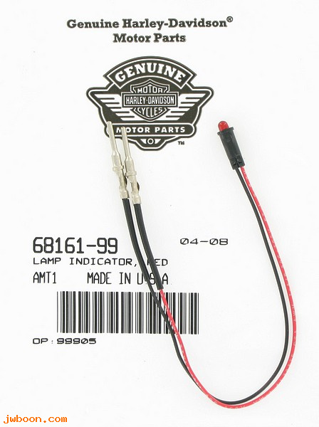   68161-99 (68161-99): Lamp indicator - red - NOS - FLHR '94-'99. FXD, FXST, Softail
