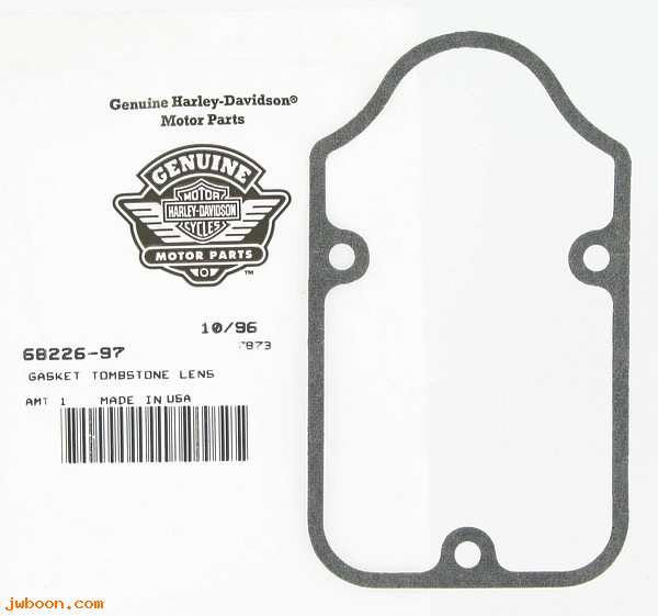   68226-97 (68226-97): Gasket - tombstone lens - NOS - Softail tail lamp