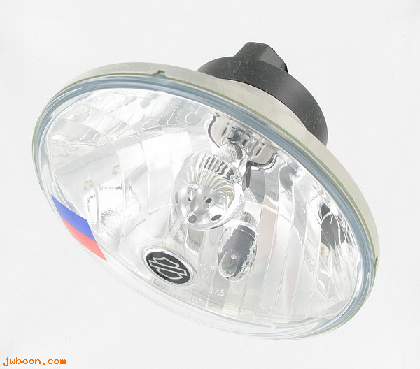   68345-05 (68345-05): Halogen headlamp,clear lens w.optics,right dip 7"- NOS-Softail.To