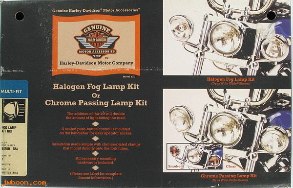   68350-03A (68350-03A): Halogen fog lamp kit - clear - NOS - FXDWG, FXST/B/C