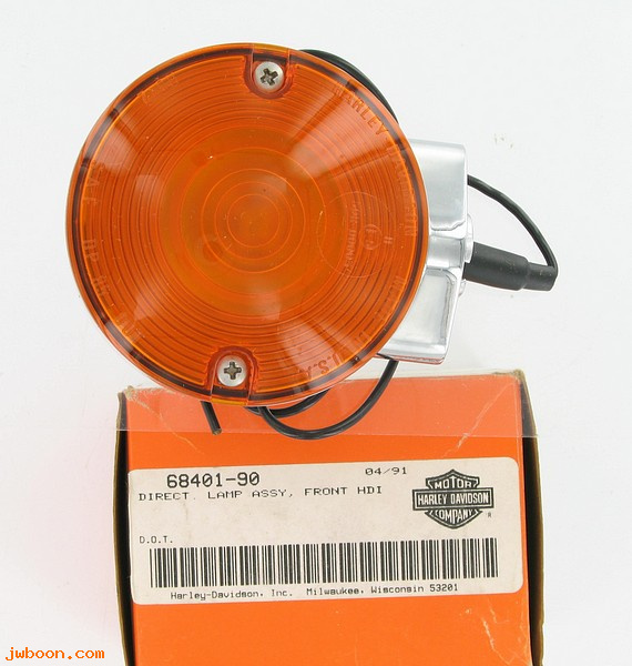   68401-90 (68401-90 / 68401-86): Directional lamp, front, HDI - NOS - FLT 86-93.Softail 87-95.FXRT