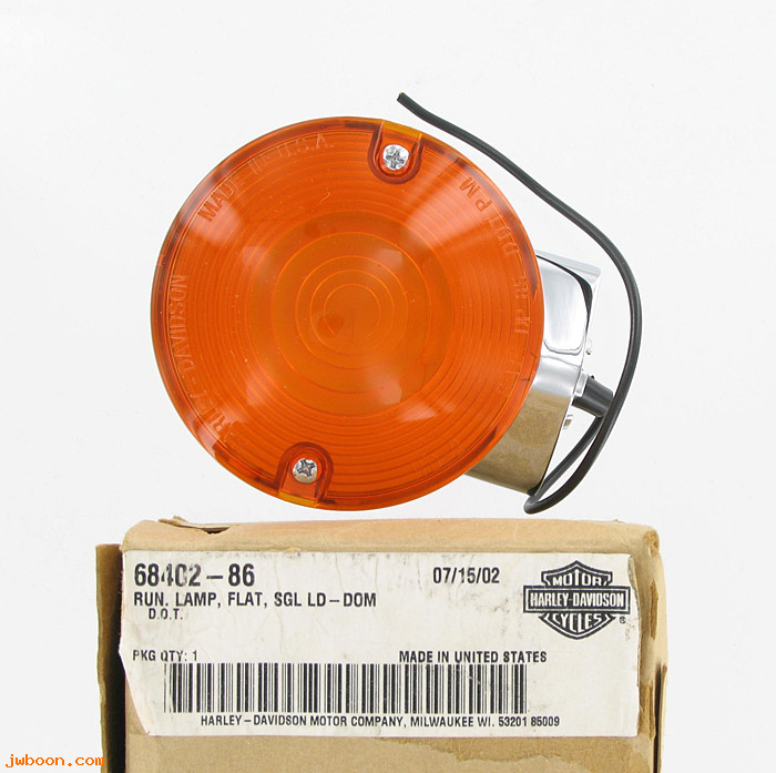   68402-86 (68402-86): Lamp with wire - rear / sidecar - NOS - FLTC/U,FLHT/C/U,FLHR