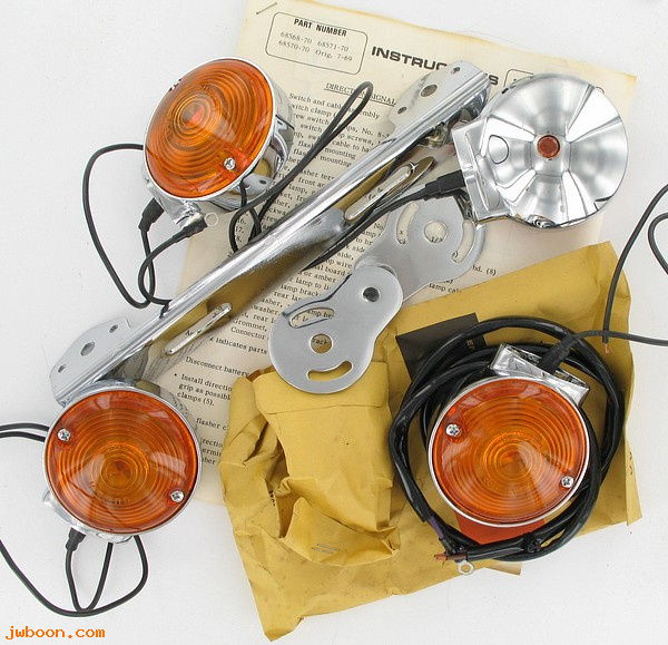   68570-70 (68570-70): Set of directional signal lamps, with fittings - NOS - XL 70-71