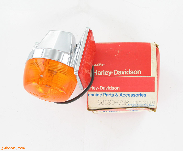   68590-75P (68590-75P / 26543): Turn signal lamp, w.side red reflector - NOS - SS,SX/175,250 1978