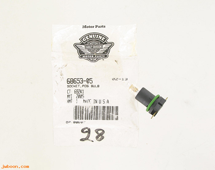   68653-05 (68653-05): Socket, position lamp - 2 spade - NOS