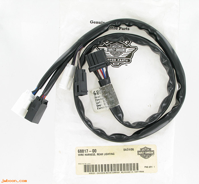   68817-00 (68817-00): Wire harness - rear lighting - NOS - FXSTD '00-'07, Softail Deuce
