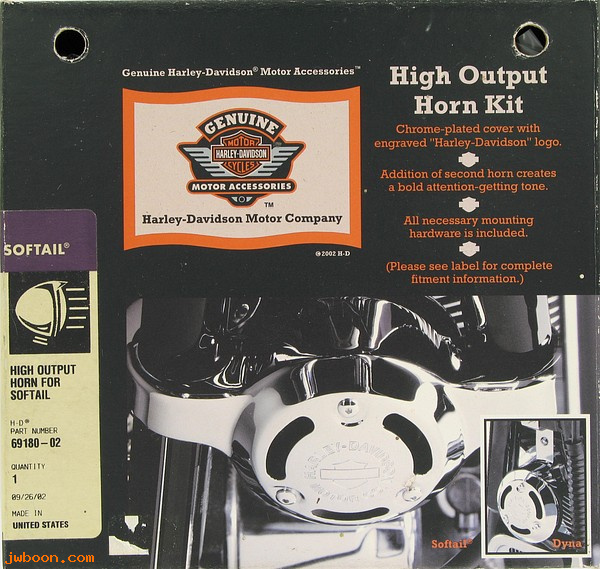   69180-02 (69180-02): High output horn kit - NOS - Softails '00-?  except FXSTS, FLSTS