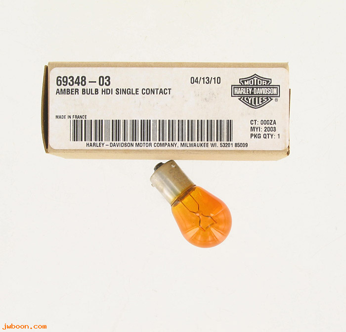   69348-03 (69348-03): Bulb, single contact - amber - NOS