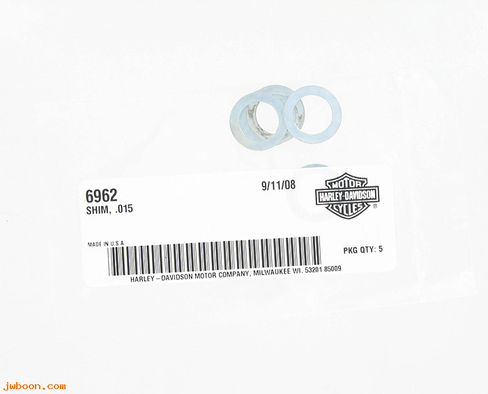       6962.5pack (    6962): Washers, 1/2" x 3/4" x .015" - NOS - Big Twins Sidecar TLE 83-