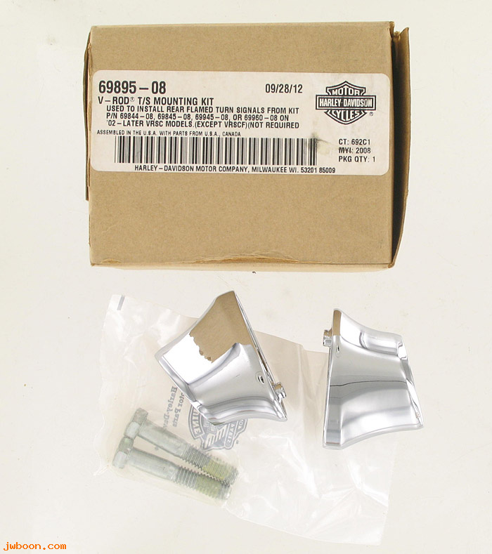   69895-08 (69895-08): Flamed turn signals installation kit - NOS - V-rod, VRSC '02-