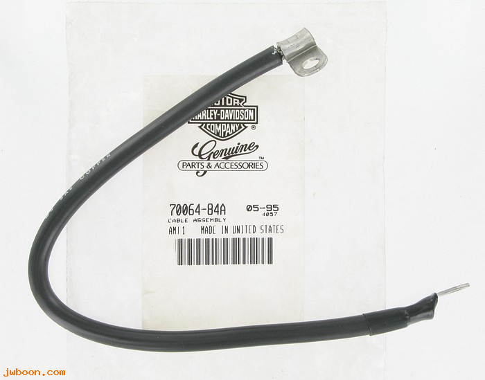   70064-84A (70064-84A): Cable - battery to solenoid - NOS - Softail 84-88.FLTC, FLHTP