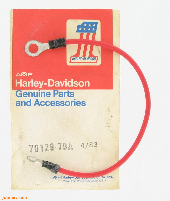   70129-79A (70129-79A): Wire, battery positive to circuit breaker - NOS - XL 79-93. Buell