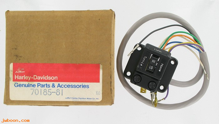   70185-81 (70185-81): Switch - left, w. dir. - NOS - Sportster Ironhead XL, FX 1981