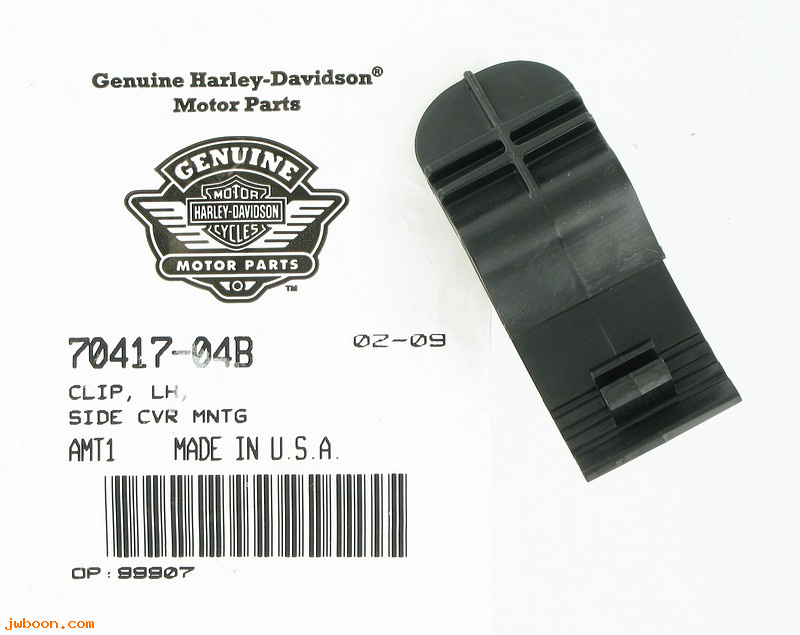  70417-04B (70417-04B): Clip - side cover mounting, left, rear - NOS - Sportster XL 04-09