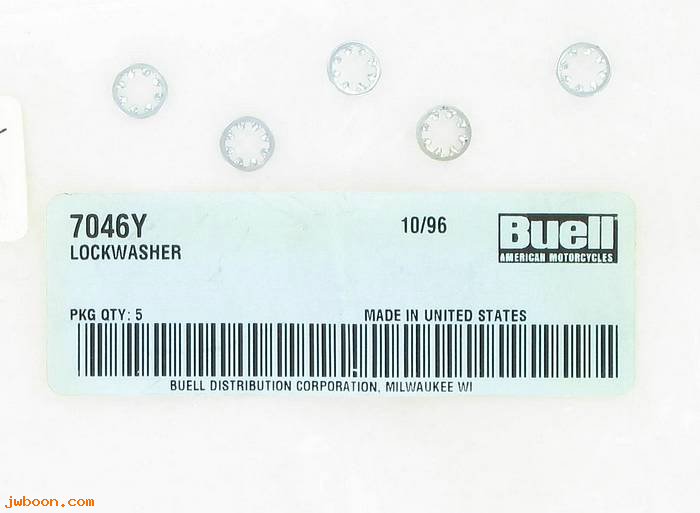      7046Y (    7046Y): Lockwasher, no.10 - internal tooth - NOS - Buell 95-95