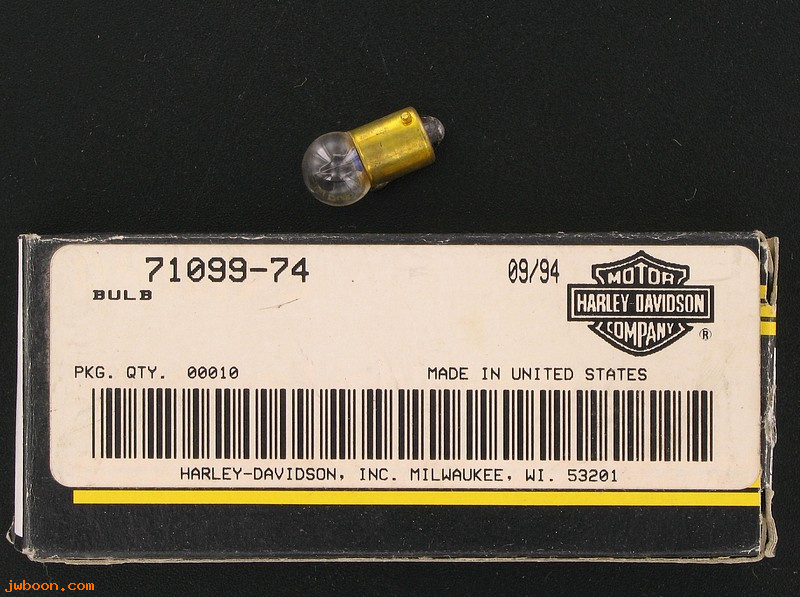   71099-74 (71099-74): Bulb - instrument panel / fuel gauge - NOS - FLH's, FLT's, FX's
