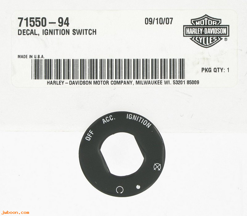   71550-94 (71550-94): Decal - ignition switch - NOS - XL's 94-