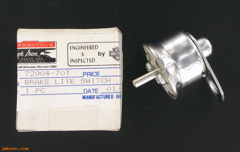   72004-70T (72004-70): Stoplight switch - rear  -  "Eagle Iron" - NOS - XLH, XLCH 67-74