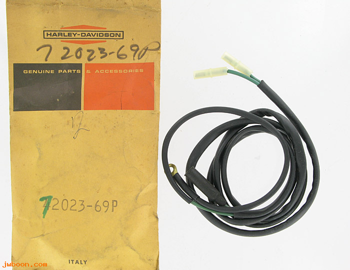   72023-69P (72023-69P): Wiring harness, front brake stop light switch -NOS- Sprint SS L69