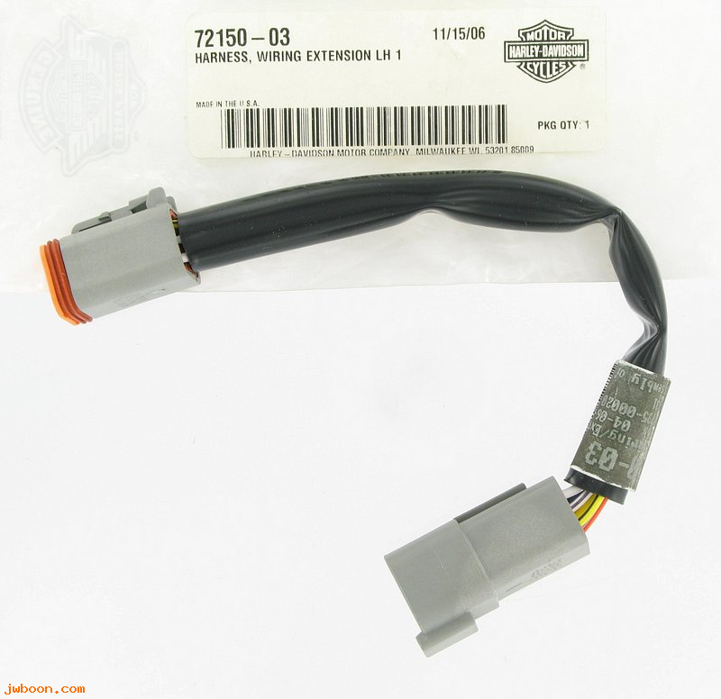   72150-03 (72150-03): Hand switch wire extension 10"- left - NOS - FXSTB