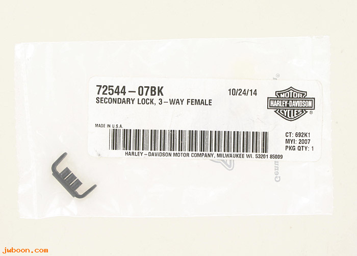   72544-07BK (72544-07BK): Secondary lock, 3-way, female - NOS