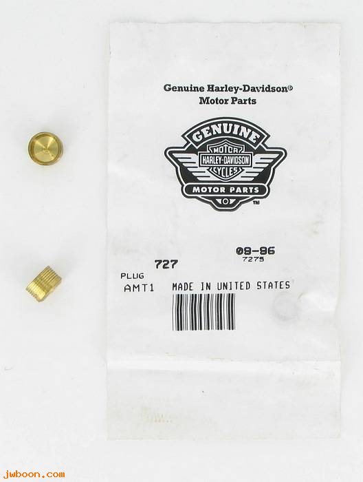        727 (     727): Plug, crankcase - NOS - Sportster. Buell S2/S3, S1/X1 '95-'99