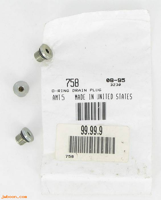        758 (     758): Drain plug,w.o-ring,fuel tank -NOS-Touring,Softail 95-03 in stock