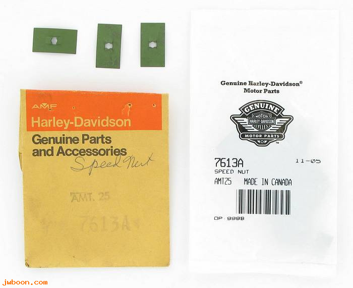       7613A (    7613A): Speed nut,1/8" diameter stud size -NOS- Big Twins.Topper.Golf car