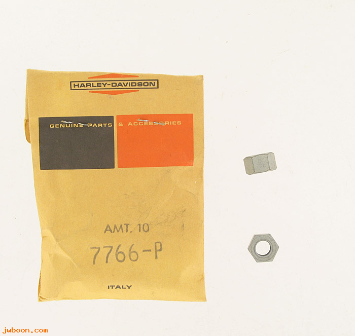       7766P (    7766P): Nut, 8 mm x 8 x 12 hex - cylinder & cyl.head stud - NOS-Aermacchi